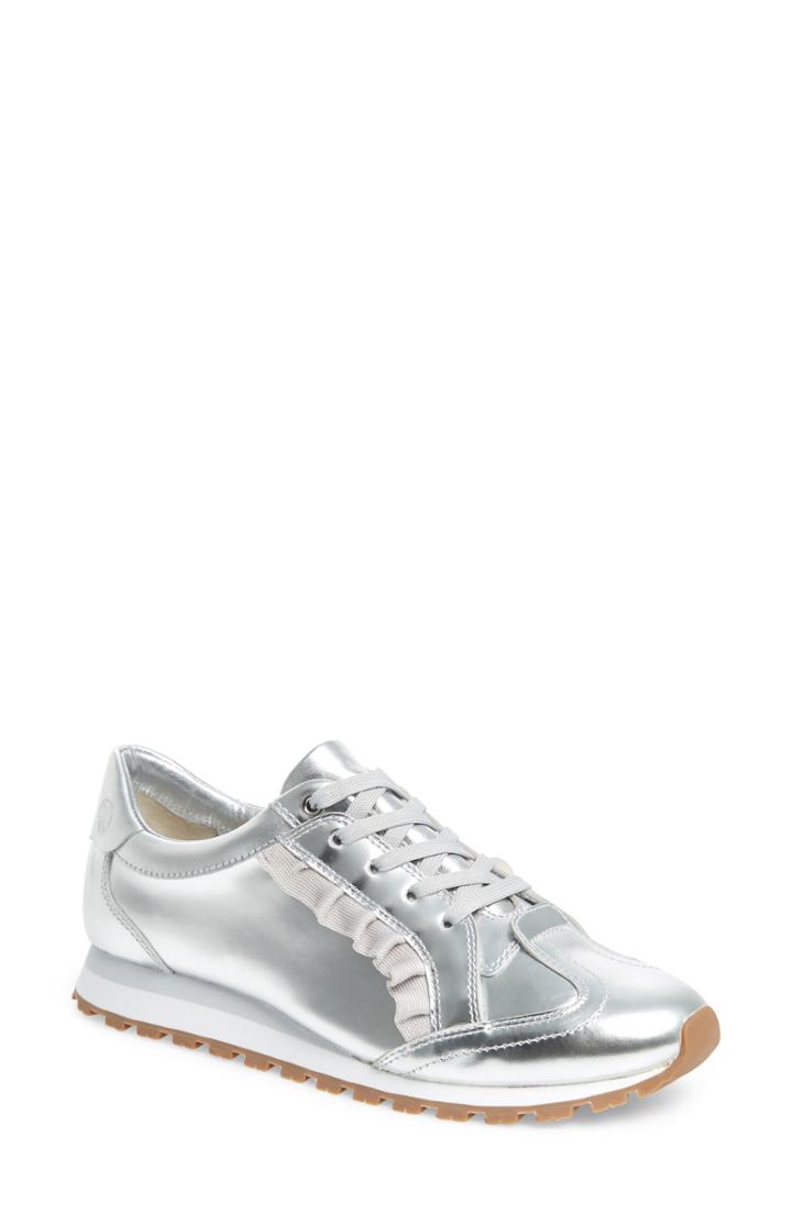 Women's Tory Sport Ruffle Sneaker .5 M - Grey