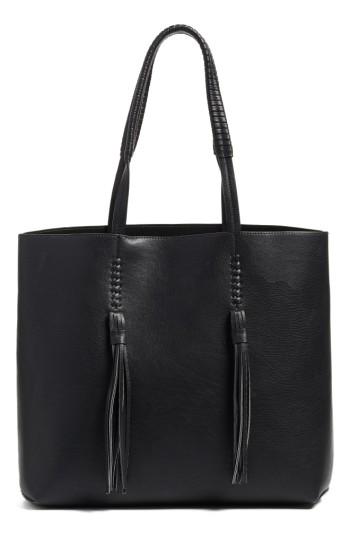 Chelsea28 Adriana Fringe Faux Leather Tote - Black