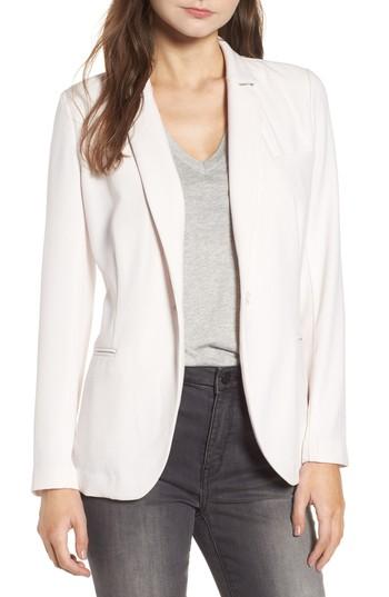 Women's Treasure & Bond Shrunken Crepe Blazer, Size - Pink