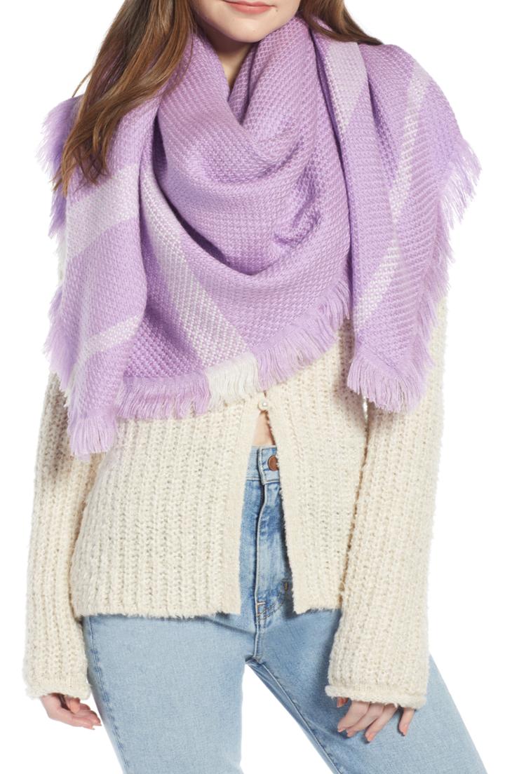 Women's Something Navy Quad Scarf, Size - Purple