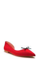 Women's Shoes Of Prey D'orsay Flat .5 B - Red