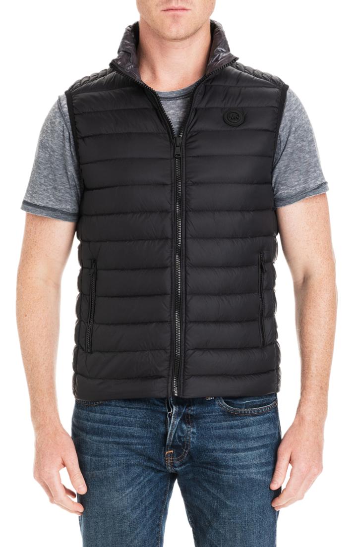 Men's Michael Kors Slim Fit Packable Down Vest - Black (online Only)