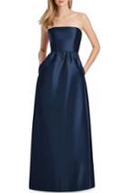 Women's Lela Rose Bridesmaid Strapless Sateen Gown - Blue