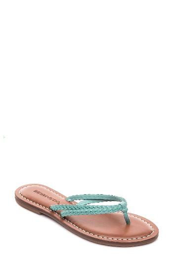 Women's Bernardo Greta Braided Strap Sandal M - Blue/green