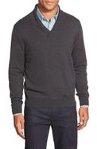 Men's Nordstrom Men's Shop Cotton & Cashmere Shawl Collar Sweater