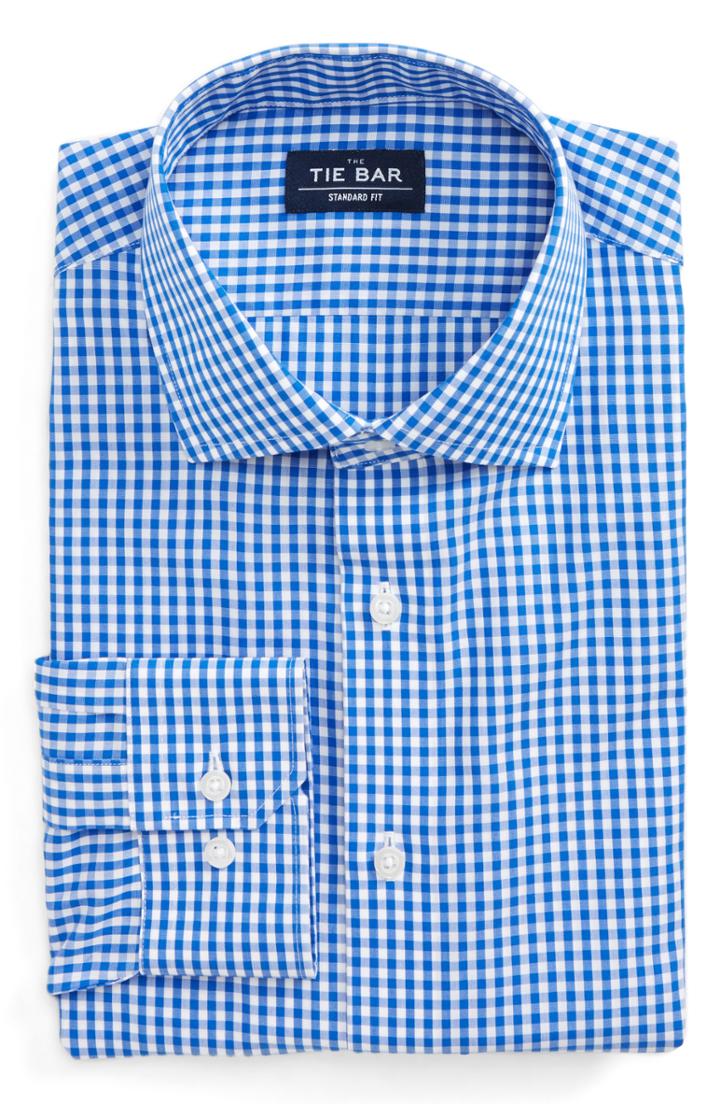 Men's The Tie Bar Standard Fit Check Dress Shirt