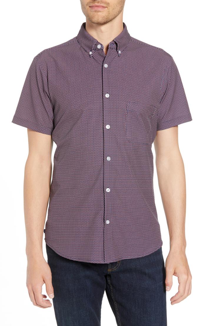 Men's Mizzen+main Gibson Slim Fit Dot Performance Sport Shirt