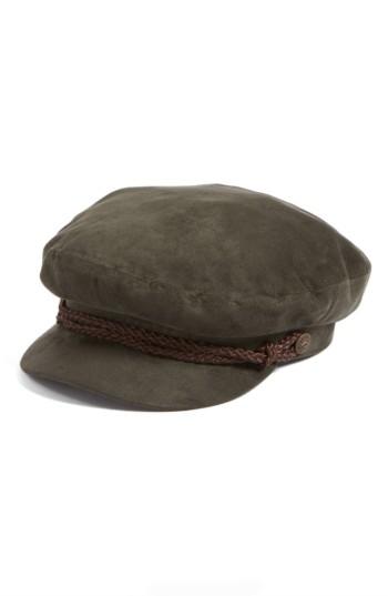 Women's Brixton Fiddler Faux Suede Cap - Green
