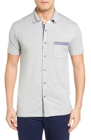 Men's Bobby Jones Titan Knit Sport Shirt - Grey