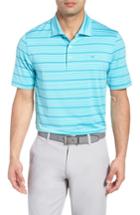 Men's Vineyard Vines Swindell Stretch Stripe Polo, Size - Blue