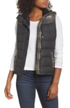 Women's The North Face Nuptse Plaid Down Vest - Grey