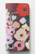 Women's Anthropologie Picturesque Florals Travel Wallet - Burgundy
