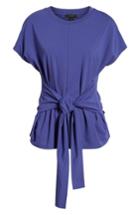 Women's Halogen Wrap Detail Stretch Knit Top - Purple