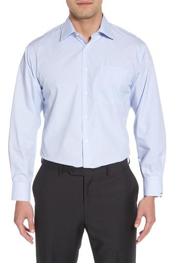 Men's Nordstrom Men's Shop Classic Fit Non-iron Stripe Dress Shirt .5 34 - Blue