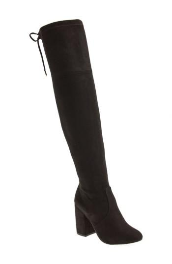 Women's Steve Madden Niela Stretchy Over The Knee Boot .5 M - Black
