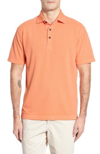 Men's Thaddeus Paul Stretch Pique Polo, Size - Orange