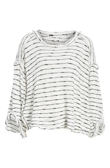 Women's Free People Island Girl Hacci Stripe Tee - White
