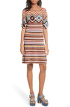 Women's See By Chloe Stripe Crochet Dress - Pink