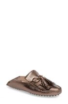 Women's Tod's Gommini Fringe Mule Us / 37eu - Metallic