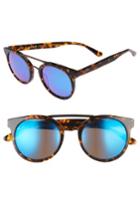 Women's Diff Astro 49mm Polarized Aviator Sunglasses - Tortoise/ Blue