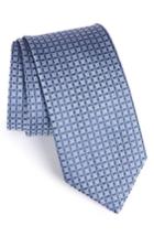 Men's Brioni Neat Silk Tie, Size - Blue