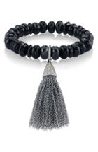 Women's Sheryl Lowe Pave Tassel Onyx Bracelet