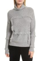 Women's Joie Paisli Fringe Trim Sweater - Grey