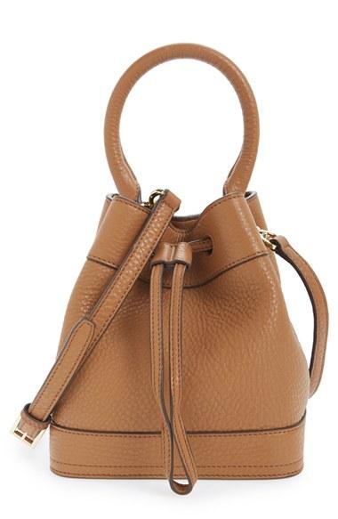 Tory Burch 'robinson' Pebbled Mini Bucket