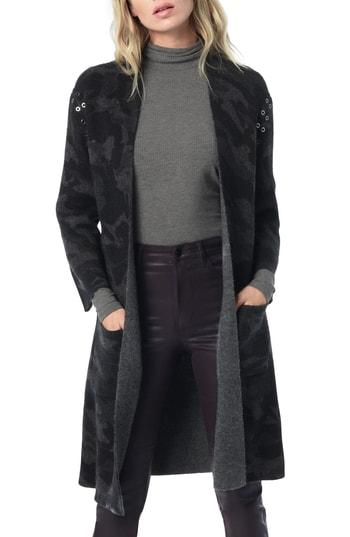 Women's Joe's Kiera Camo Long Cardigan - Grey