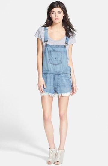 Hudson Jeans 'florence' Cutoff Overalls (immortal) Immortal