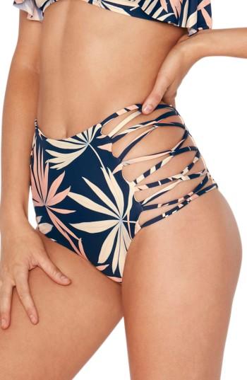 Women's L Space Tripp High Waist Bikini Bottoms - Blue