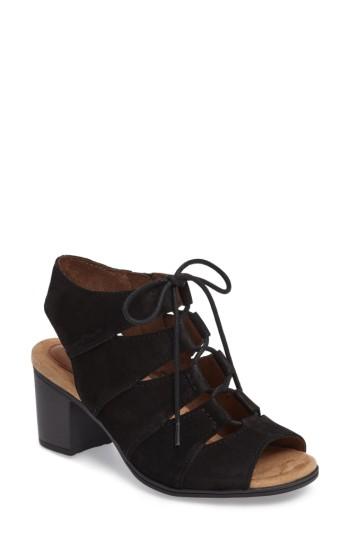 Women's Rockport Cobb Hill Hattie Lace-up Sandal M - Black