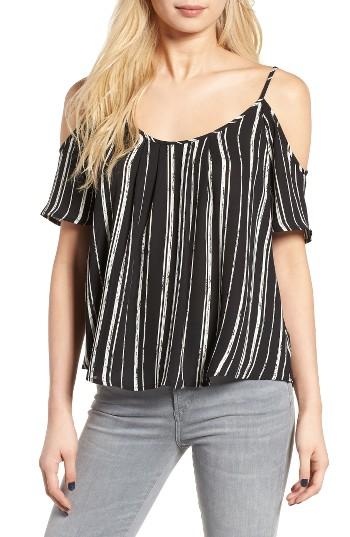 Women's Lush Cold Shoulder Top - Black