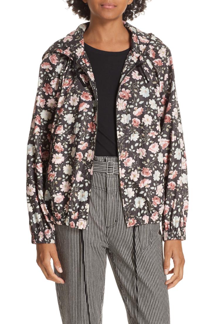 Women's Grlfrnd Bianca Metallic Leather Panel Denim Jacket
