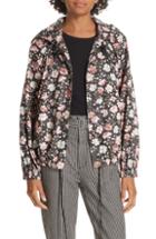 Women's Grlfrnd Bianca Metallic Leather Panel Denim Jacket