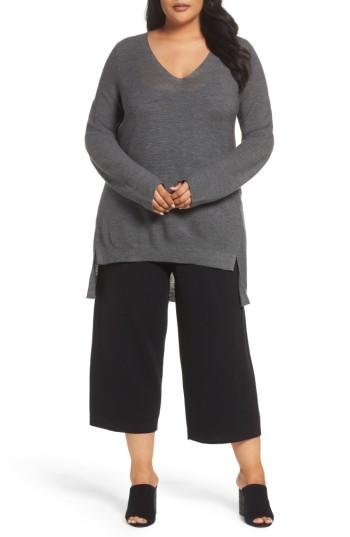 Women's Eileen Fisher High/low Merino Wool Sweater