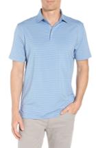 Men's Peter Millar Competition Stripe Stretch Jersey Polo - Blue