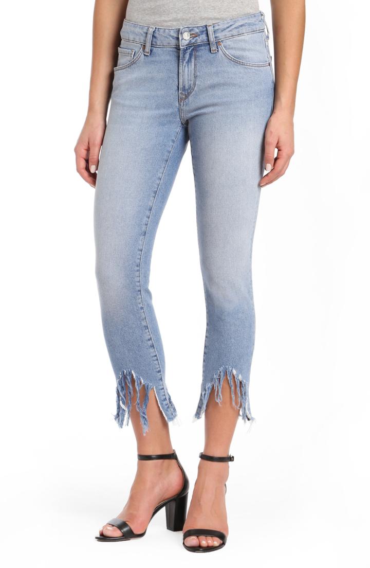 Women's Mavi Jeans Adriana Sharkbite Fringe Super Skinny Jeans