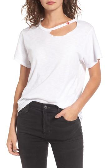 Women's Lna Kissed Cutout Tee - White
