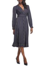 Women's Gal Meets Glam Collection Jocelyn Border Print Faux Wrap Dress - Blue/green