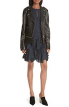 Women's Grey Jason Wu Lambskin Leather Jacket