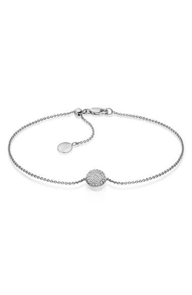Women's Monica Vinader 'ava' Diamond Button Bracelet