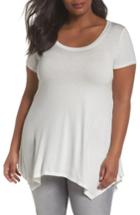 Women's Soprano Sharkbite Hem Tee X - White