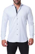 Men's Maceoo Einstein Dot Trim Fit Sport Shirt (m) - White