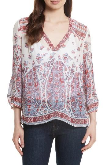 Women's Joie Frazier F Print Silk Top