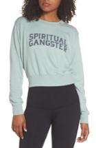 Women's Spiritual Gangster Varsity Crop Sweatshirt - Green