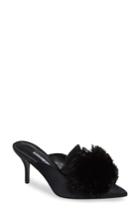 Women's Charles David Adelle Pompom Loafer Mule M - Black