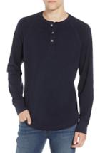 Men's French Connection Garment Dye Slub Henley - Blue