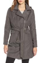 Women's Vince Camuto Belted Raincoat - Grey