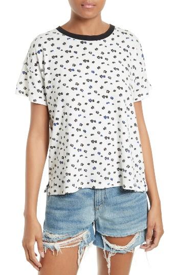 Women's Rag & Bone/jean Floral Vintage Cotton Tee - White